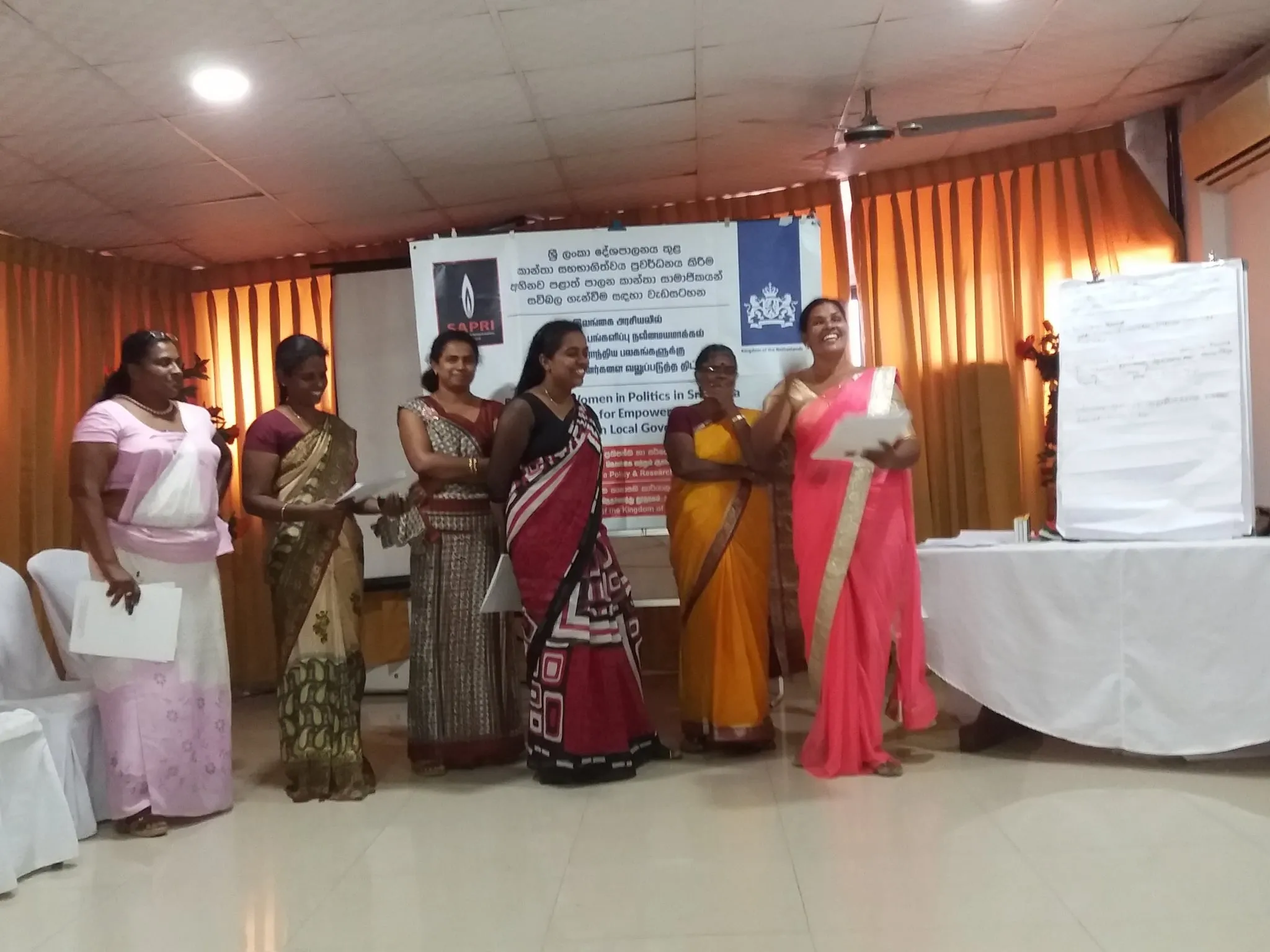 Group discussion during training
